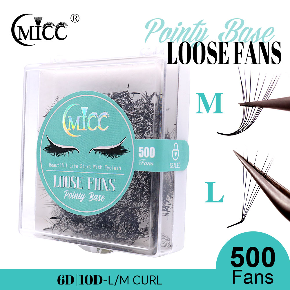 Eyelash Extension Fox Eye - 500 Fanlar 6D 6mm 10D M