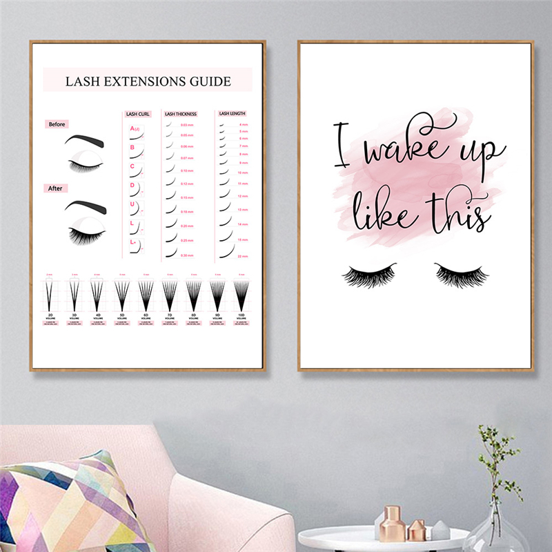Eyelash Extension Quotes - Kirpik Uzatma Rehberi Posteri Makyaj Posterleri