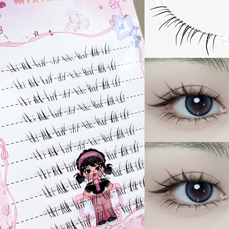 Eyelash Extension Natural - Mixiaohe Yıldızlı Manga Alt Kirpikler Şeffaf